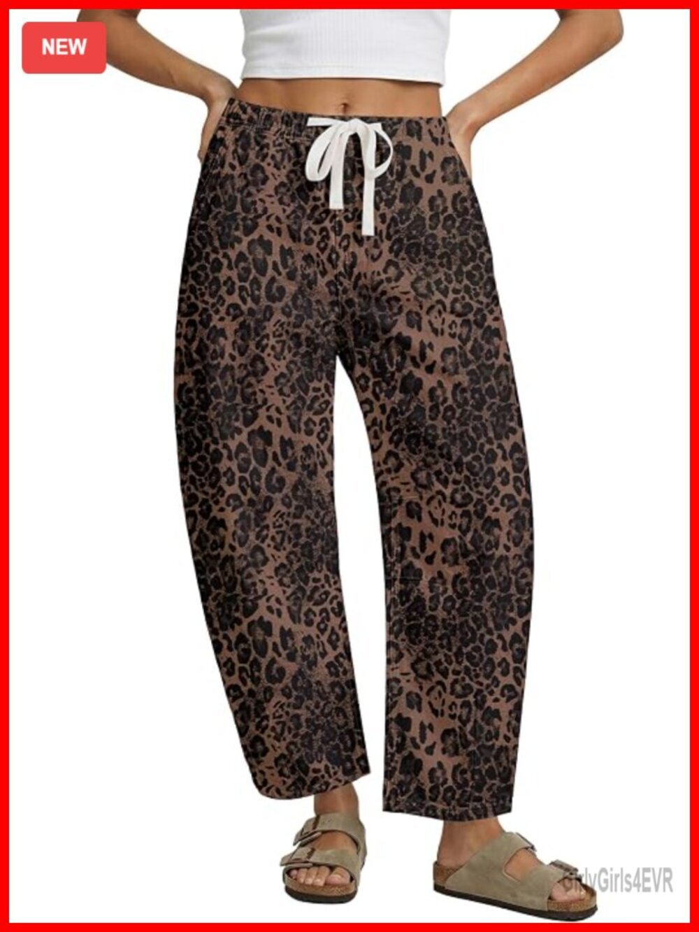High Waisted Pull On Wide Leg Cropped Barrel Jeans Stretchy Denim